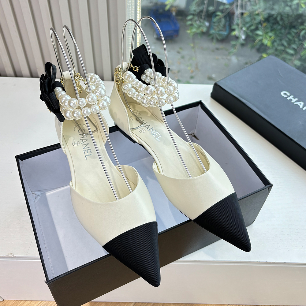 NIGO Chanel 25S Braided Mary Jane Toe Pearl Sandals #nigo334482