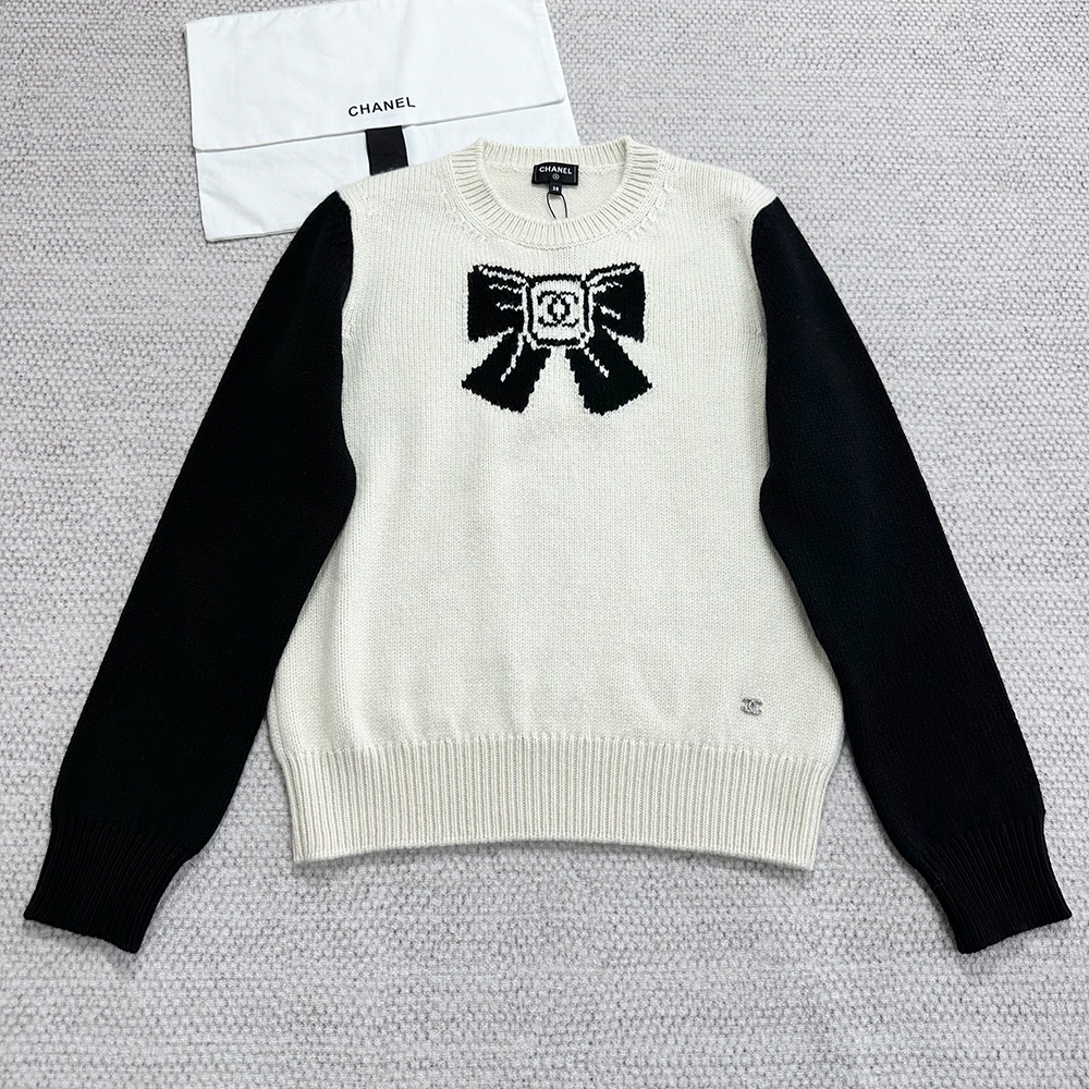 NIGO Chanel Pullover Wool Cashmere Ecru Black #nigo334449