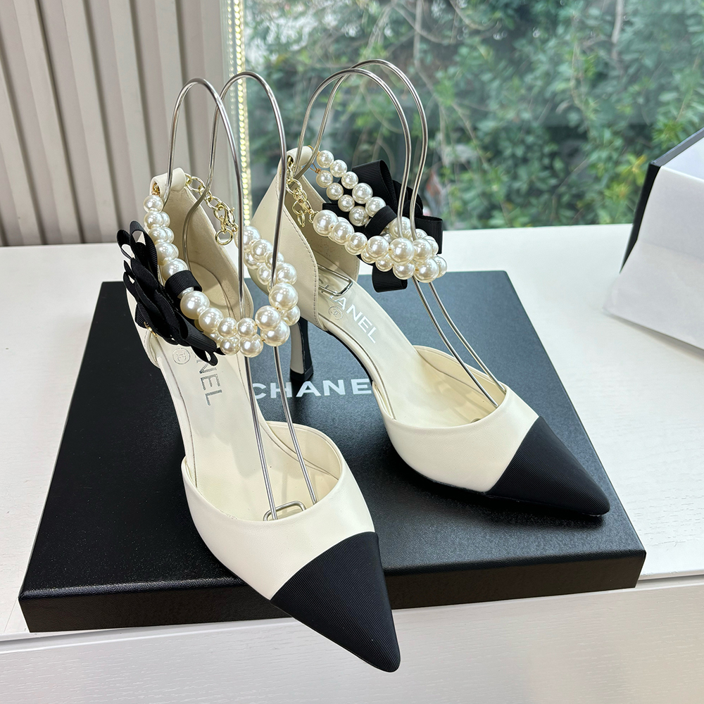 NIGO Chanel 25S Braided Mary Jane Toe Pearl Sandals and High Heels #nigo334481