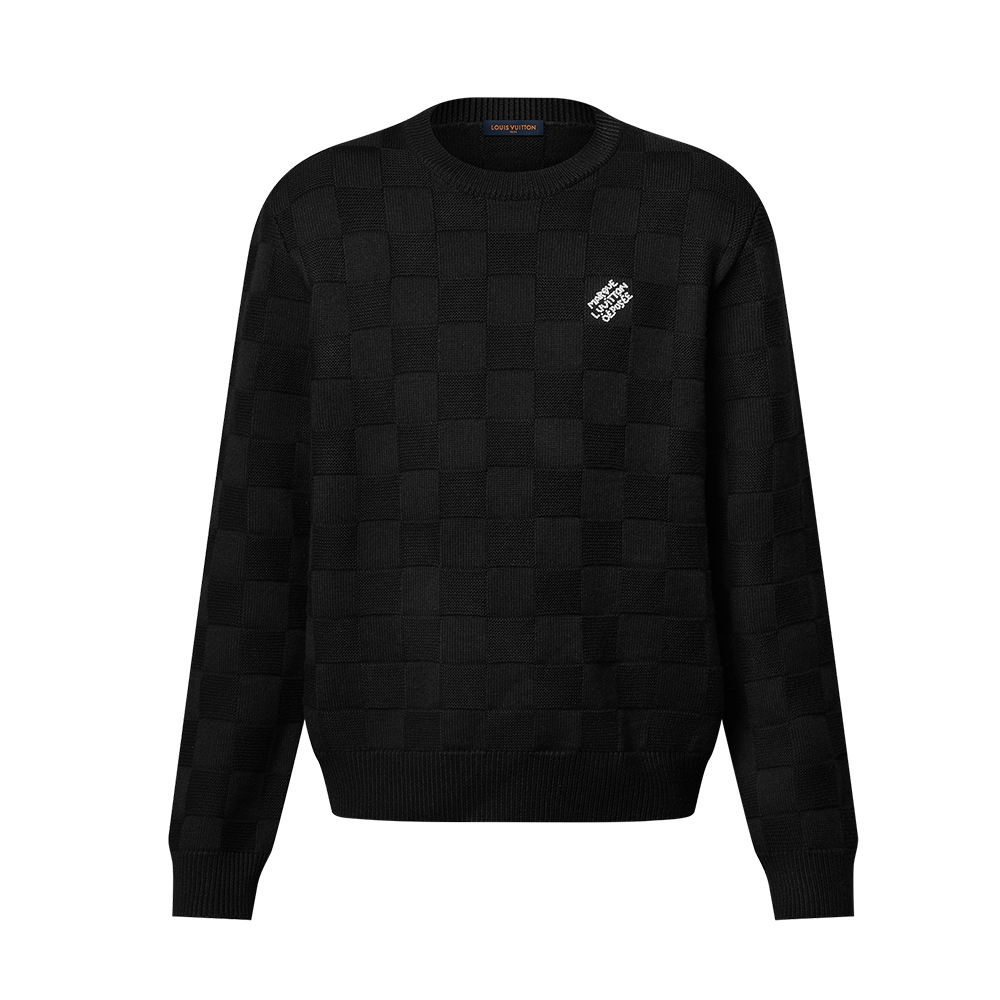 NIGO Louis Vuitton Embellished Wool Damier Pullover #nigo333428
