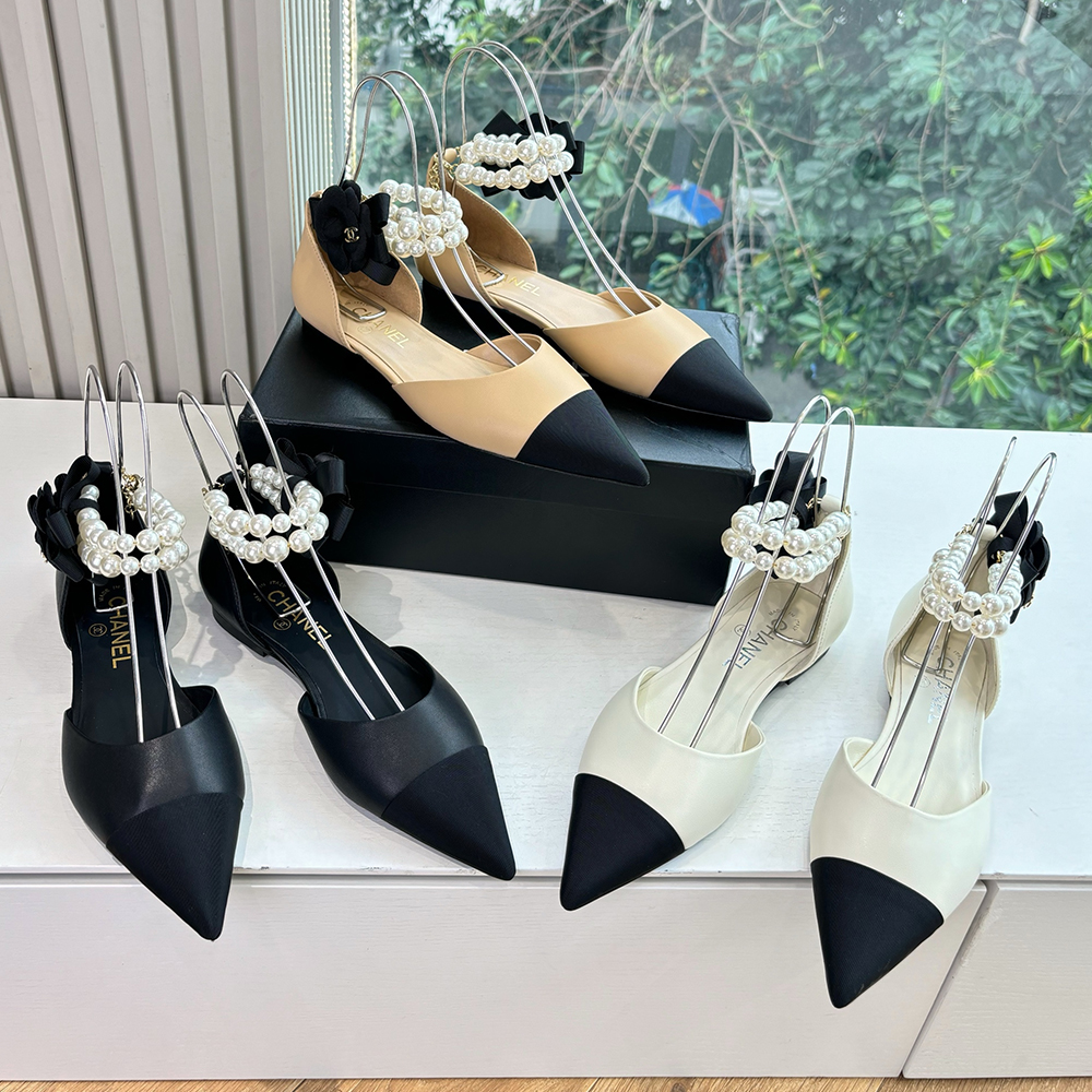 NIGO Chanel 25S Braided Mary Jane Toe Pearl Sandals #nigo334482