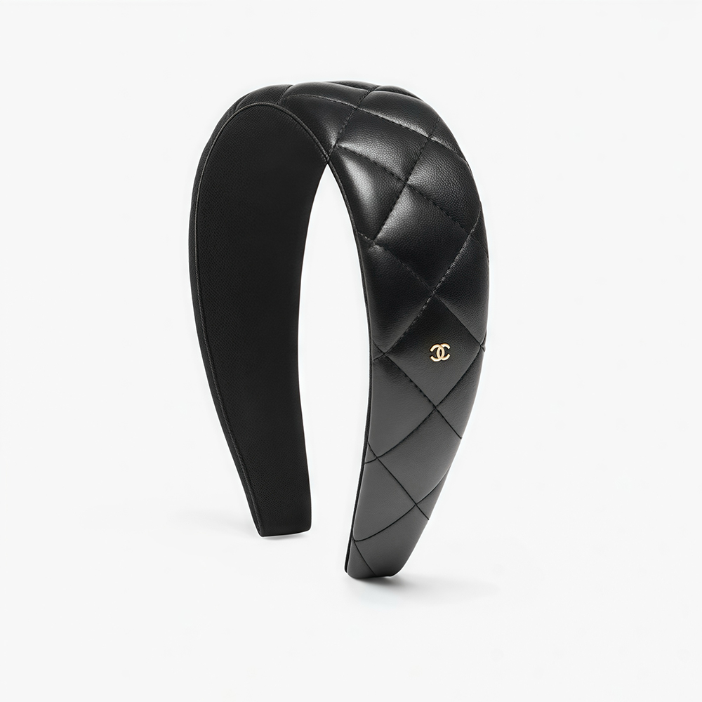 NIGO Chanel Headband Lambskin Black #nigo334497