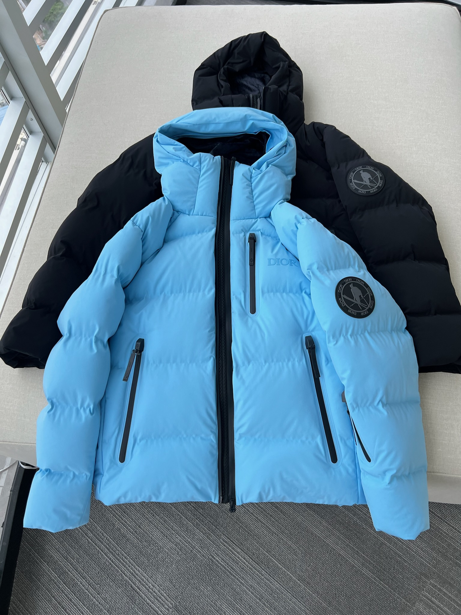 NIGO Dior x Descente x Peter Doig Light Blue Puffer Coat #nigo334553