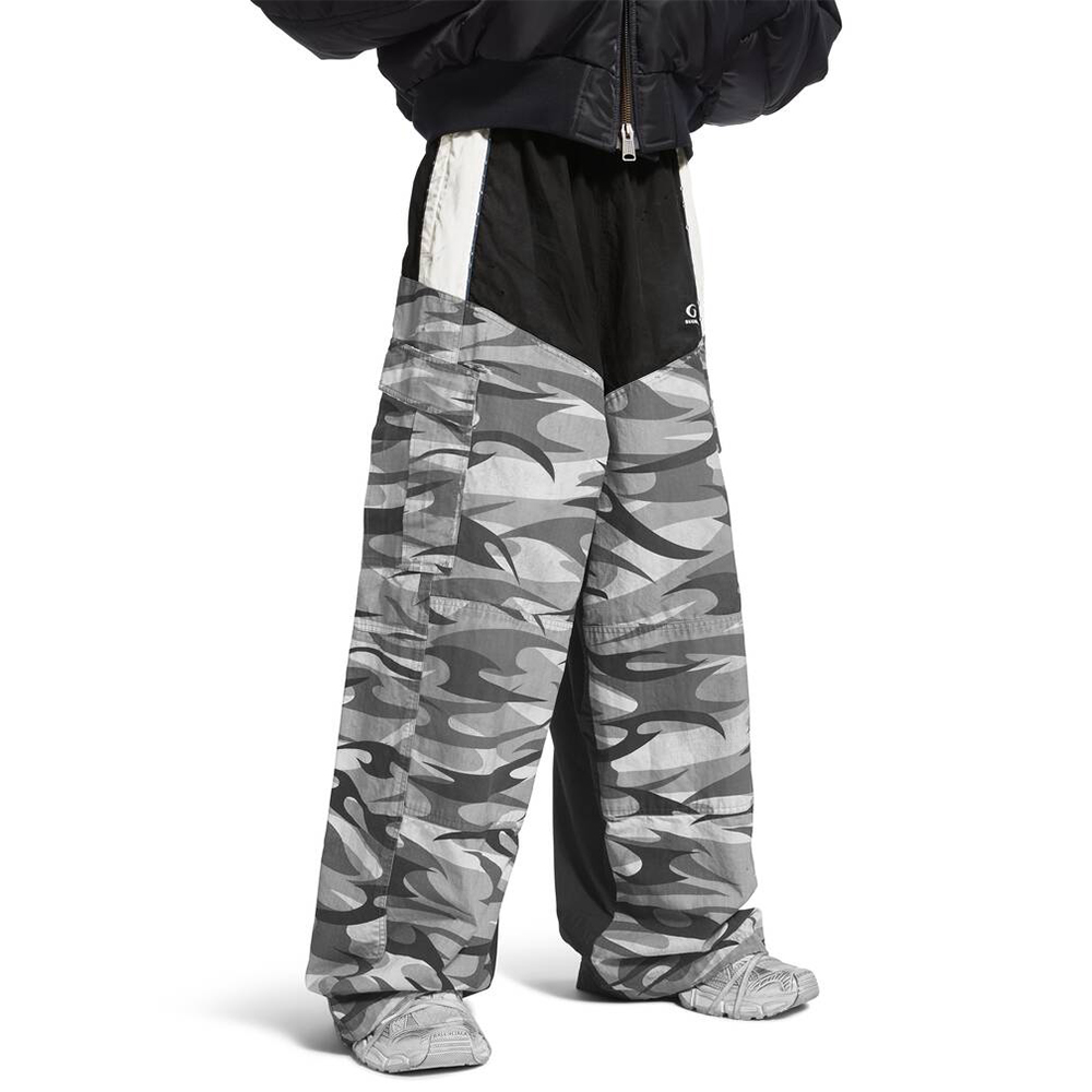 NIGO Balenciaga Cut Up Cargo Tracksuit Pants Black