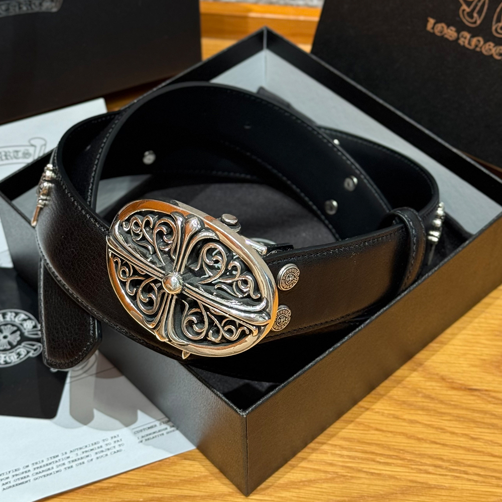 NIGO Chrome Herats Church Rivet Cowhide Belt #nigo334670