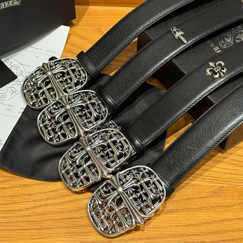 NIGO Chrome Herats Church Rivet Cowhide Belt #nigo334671