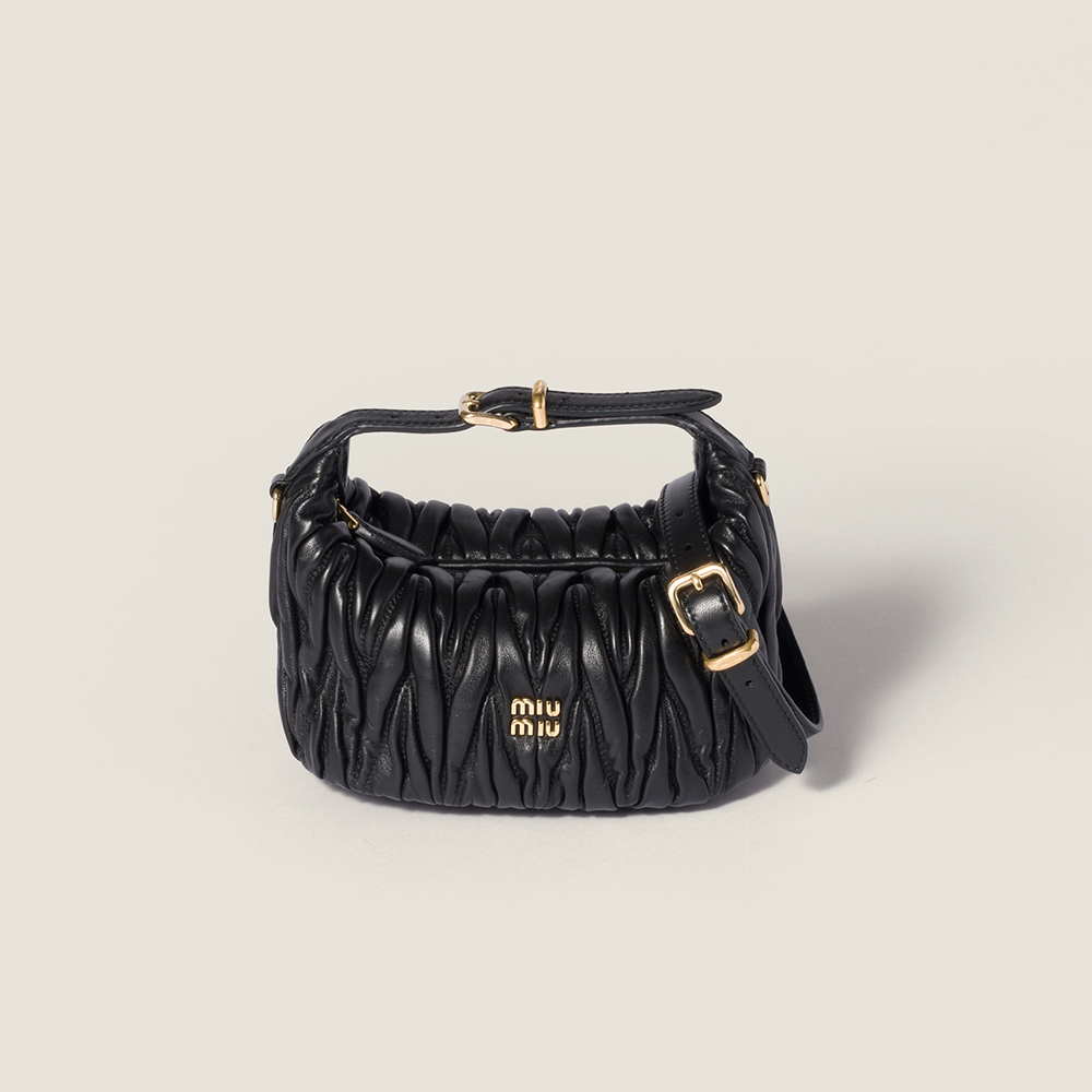 NIGO MiuMiu Matelassé Nappa Soft Leather Makeup Bag Black #nigo334668