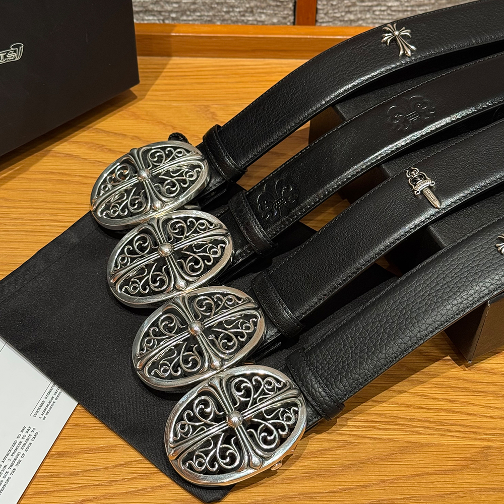 NIGO Chrome Herats Church Rivet Cowhide Belt #nigo334670
