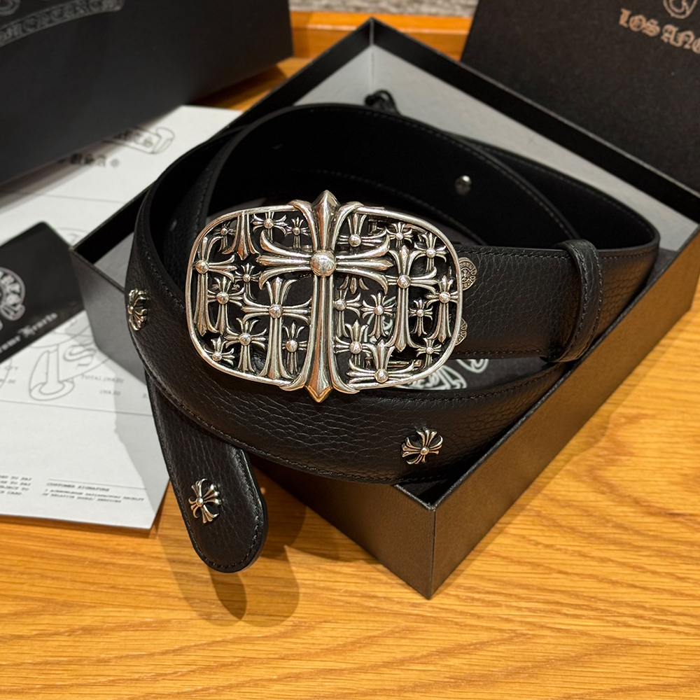 NIGO Chrome Herats Church Rivet Cowhide Belt #nigo334671