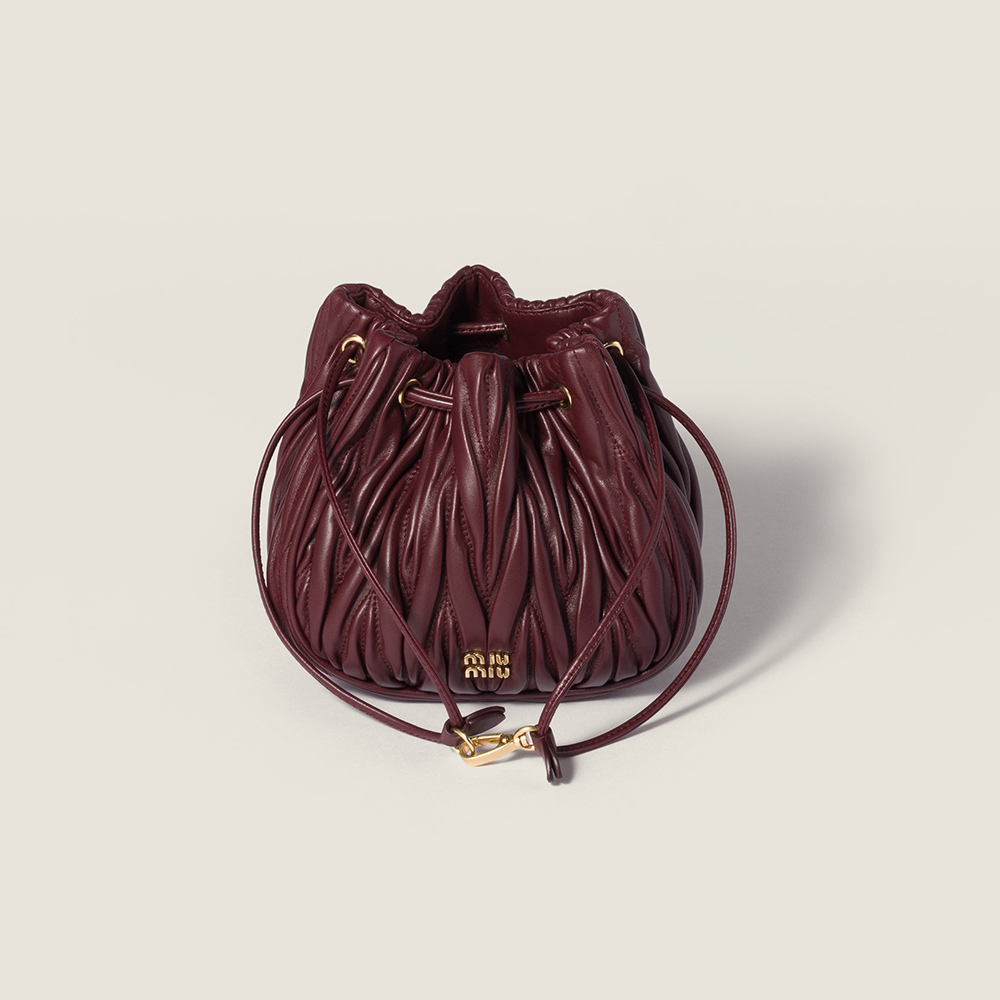 NIGO MiuMiu Black Matelassé Nappa Leather Pouch #nigo334669