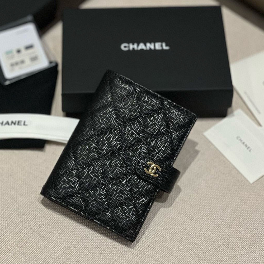 NIGO Chanel Caviar Quilted Passport Holder Black #nigo334731