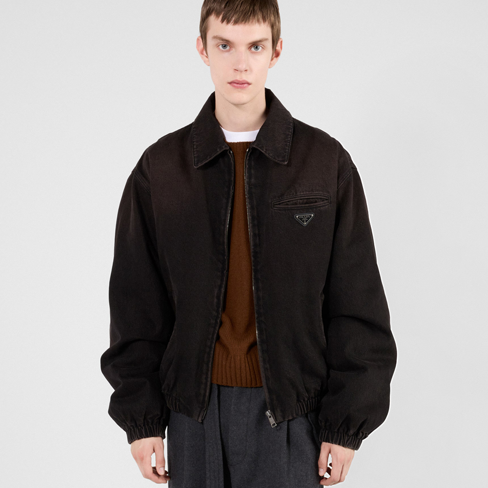 NIGO Prada Padded Denim Blouson Jacket Brown #nigo304235