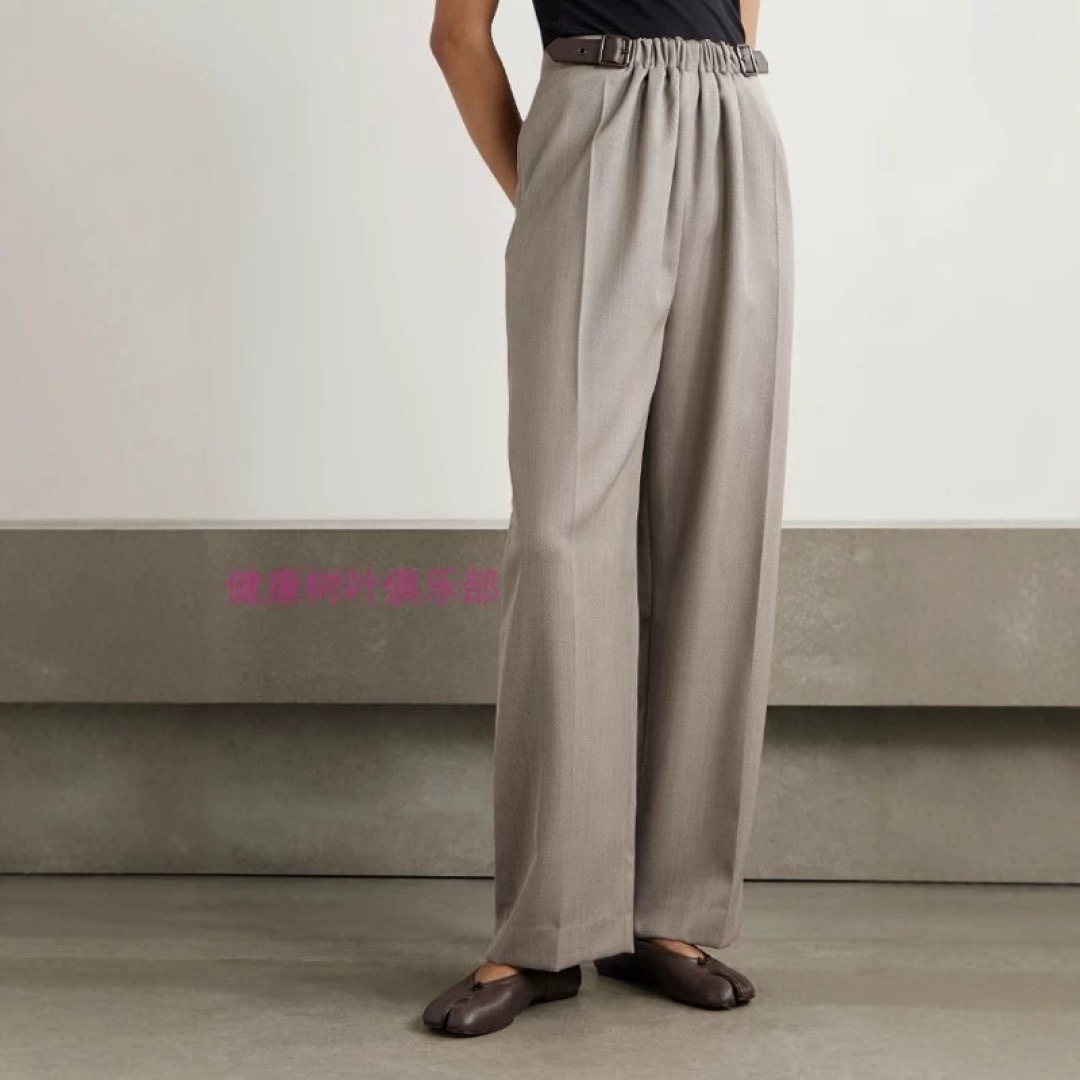 NIGO Loewe Belted Trousers in Wool Brown #nigo334790