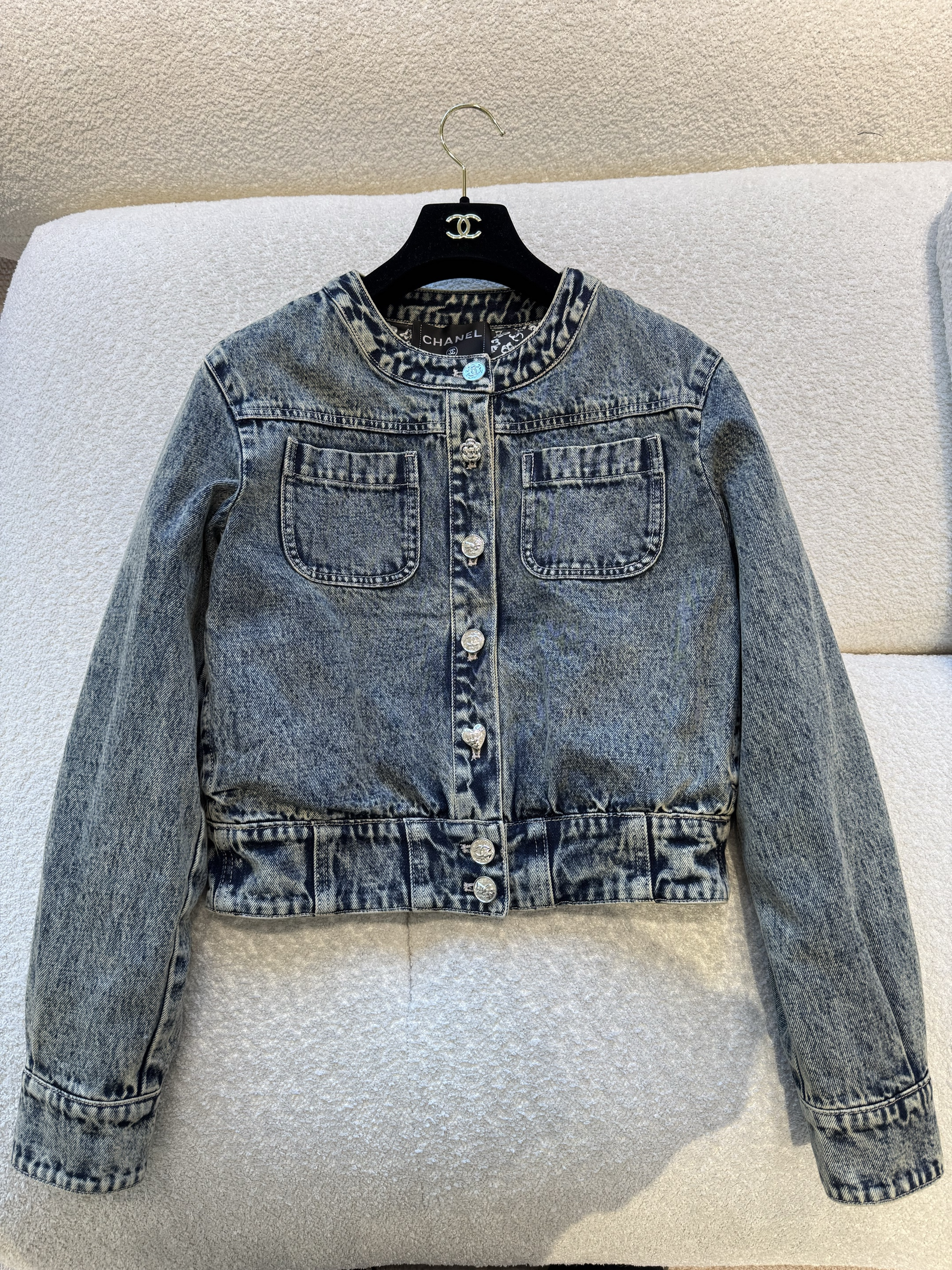 NIGO Chanel Blouson Jeans Printed Washed Denim Blue #nigo334789