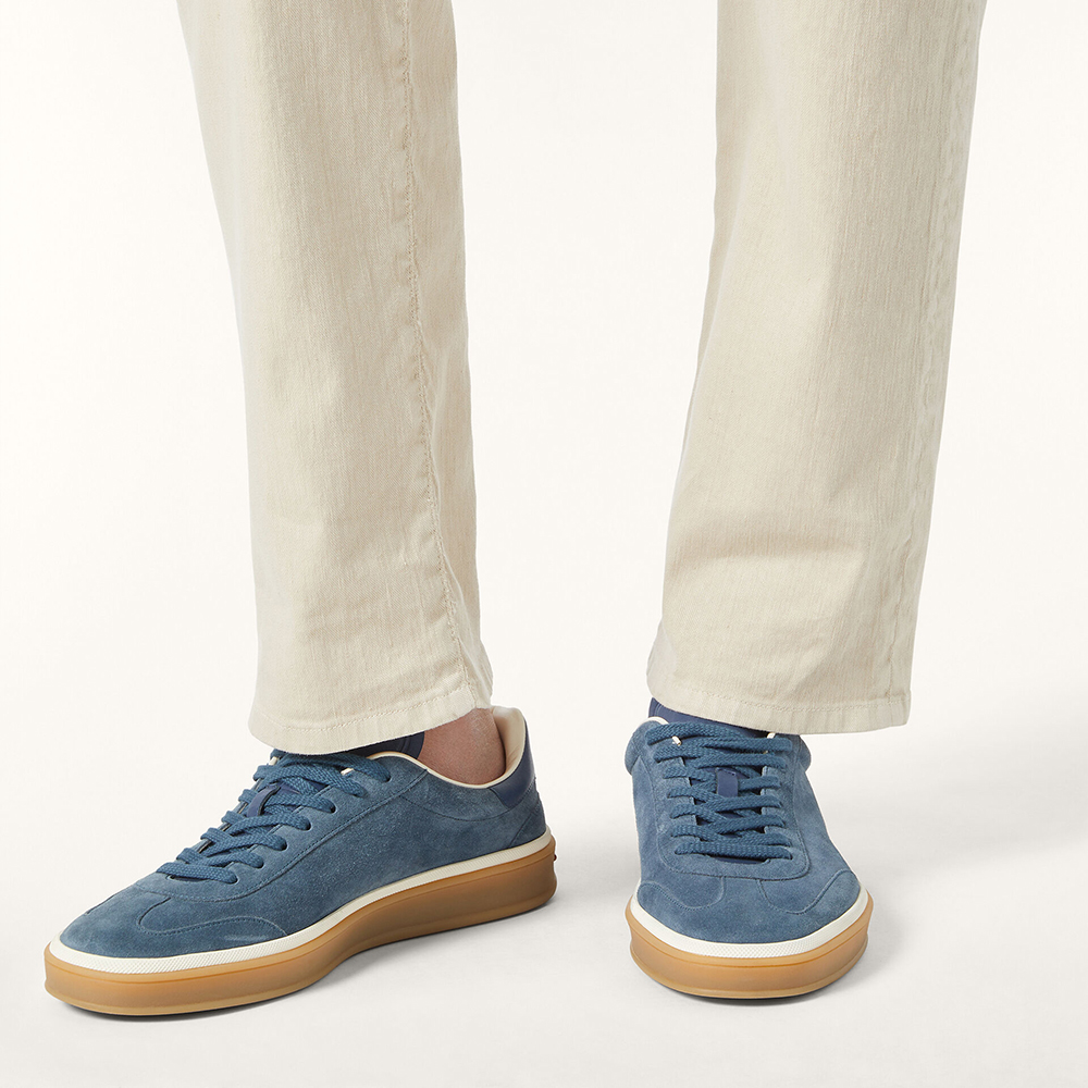 NIGO Loro Piana Men's Tennis Walk Dexun Sports Shoes Suede Round Toe Lace-Up Solid Color Four-Season Casual Shoes Low-Top Sneakers Ngvp #nigo2268