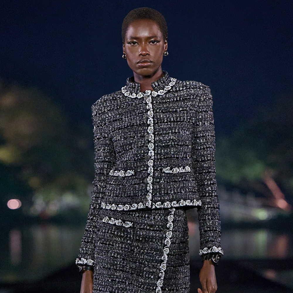 NIGO Chanel Women's Soft Tweed Sequined Flower Jacket #nigo334955