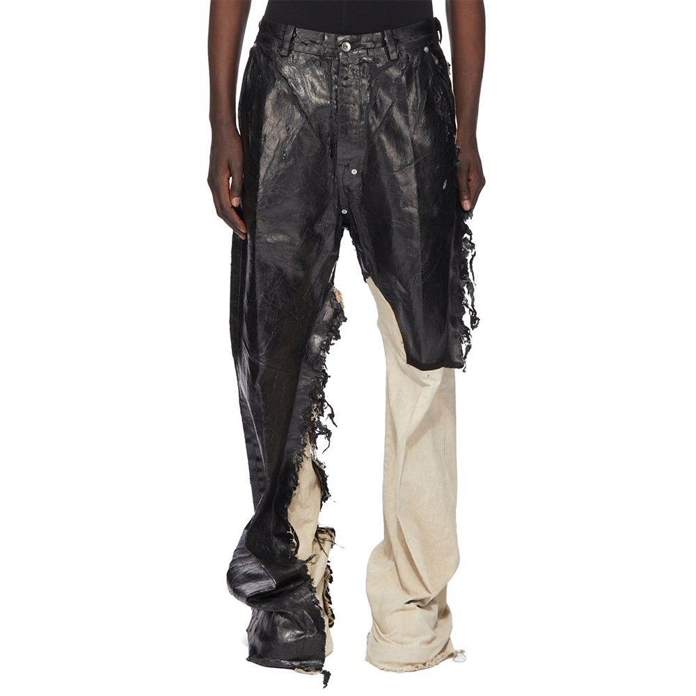 NIGO Rick Owens Waxed Colorblock Wide-leg Pants #nigo334947