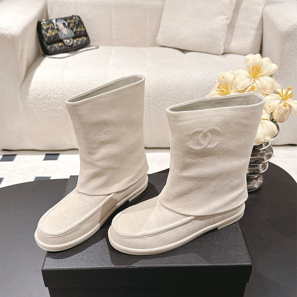 NIGO Chanel Women's Suede Mid-Calf Boots #nigo335029