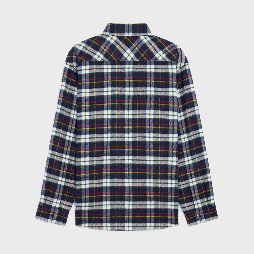 NIGO Celine Relaxed Shirt in Brushed Checked Wool #nigo335061