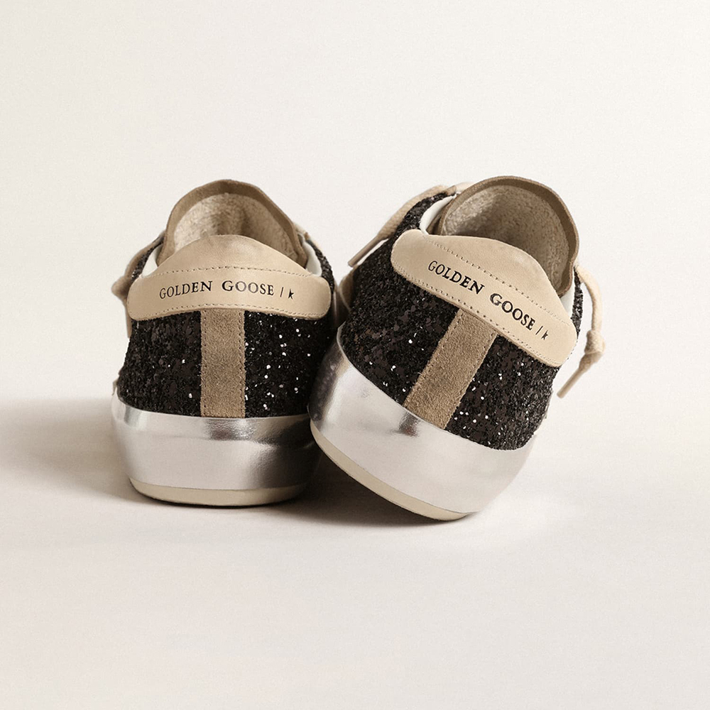 NIGO Golden Goose Super Star in Black Glitter With Cream Star and Suede #nigo335072