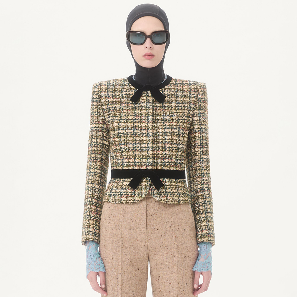 NIGO Valentino Tweed Jacket for Woman in Multicolor #nigo335463