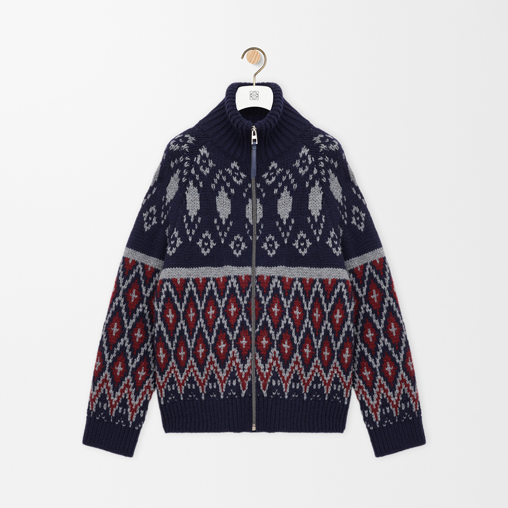 NIGO LOEWE Zip-up cardigan wool Blue #nigo335456