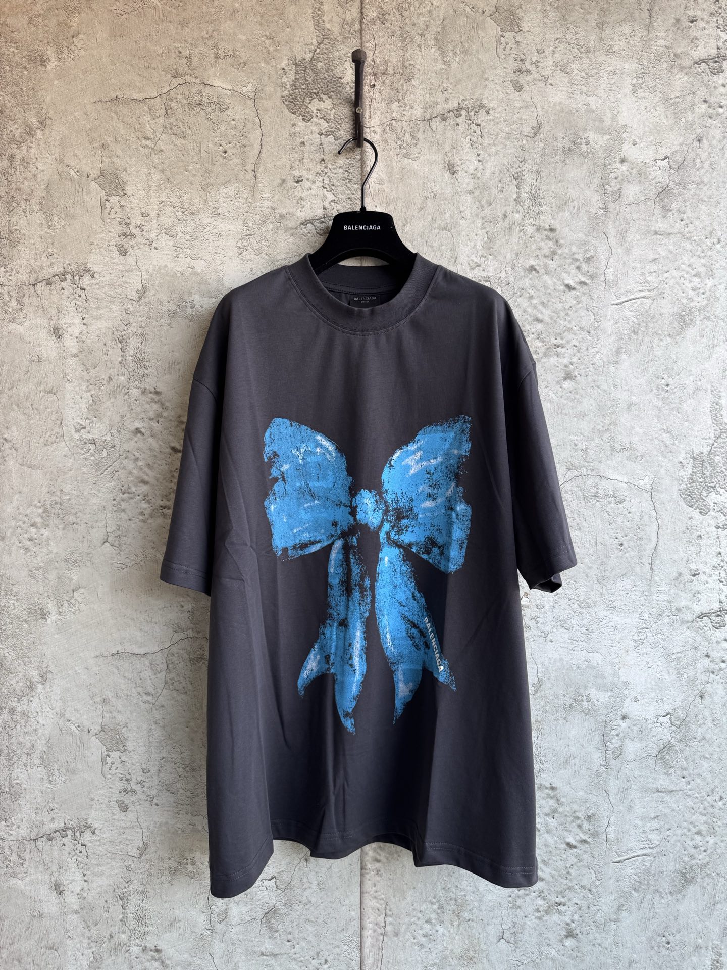 NIGO Balenciaga Women's Bow Oversized T-shirt in Faded Black #nigo335552