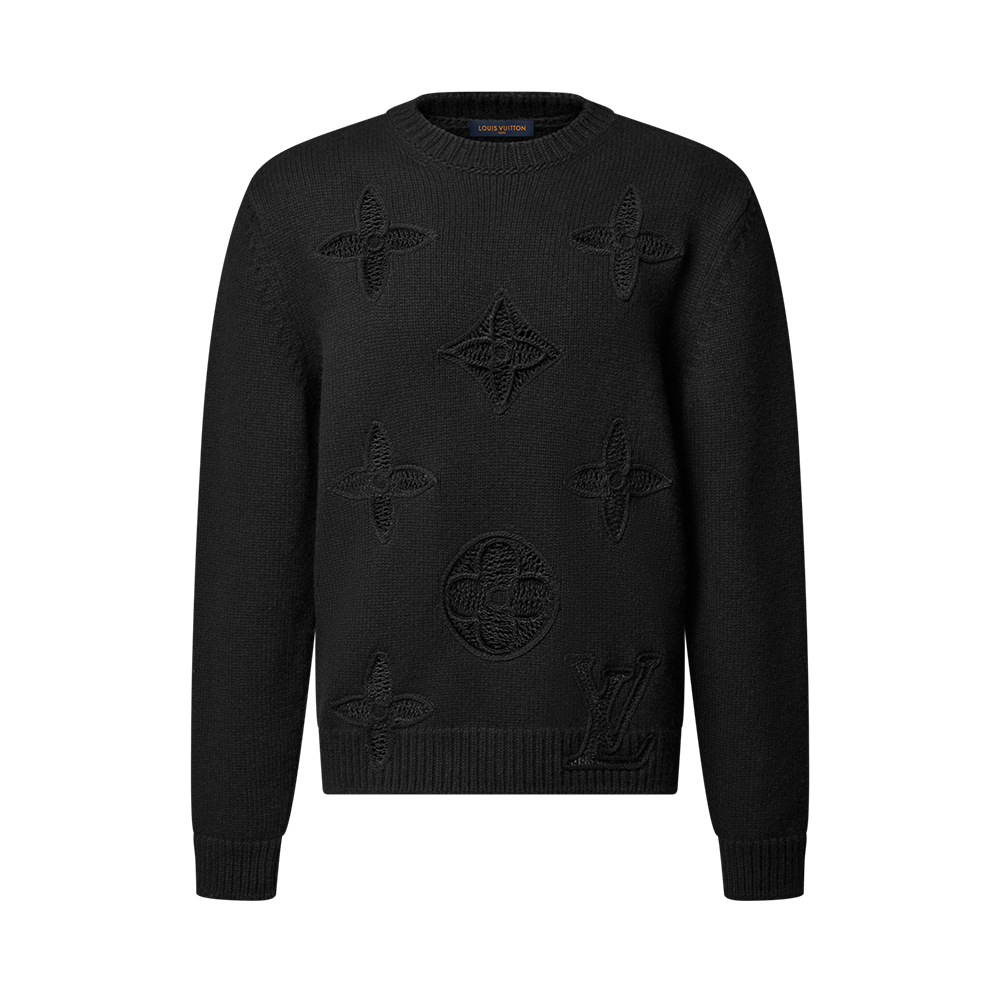 NIGO  Louis Vuitton Men's Embellished Knitted Crewneck 1AJBWY #nigo334453