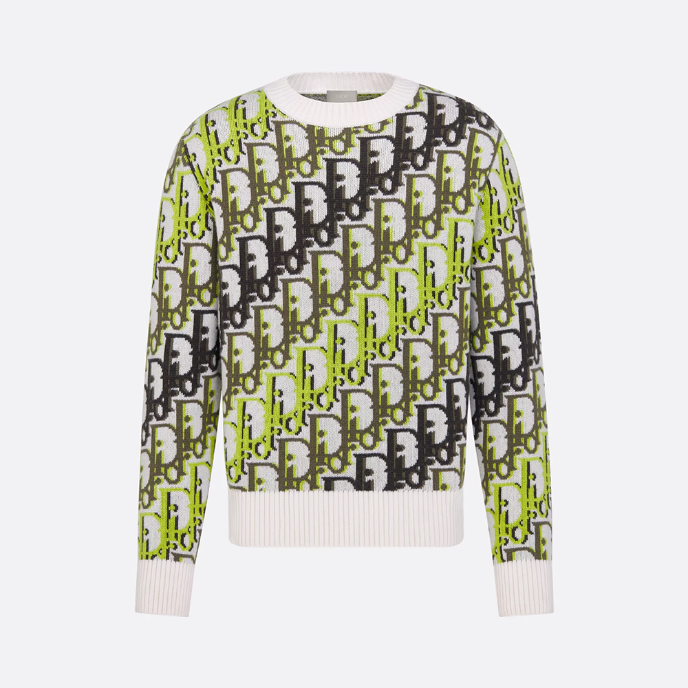 NIGO DIOR Dior Oblique Sweater White Wool Jacquard #nigo335681