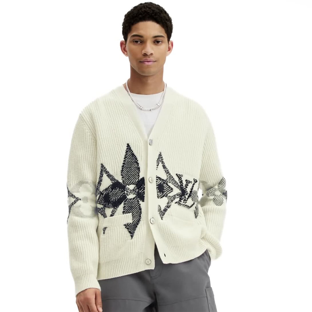 NIGO Louis Vuitton Graphic Knitted Cardigan #nigo335688