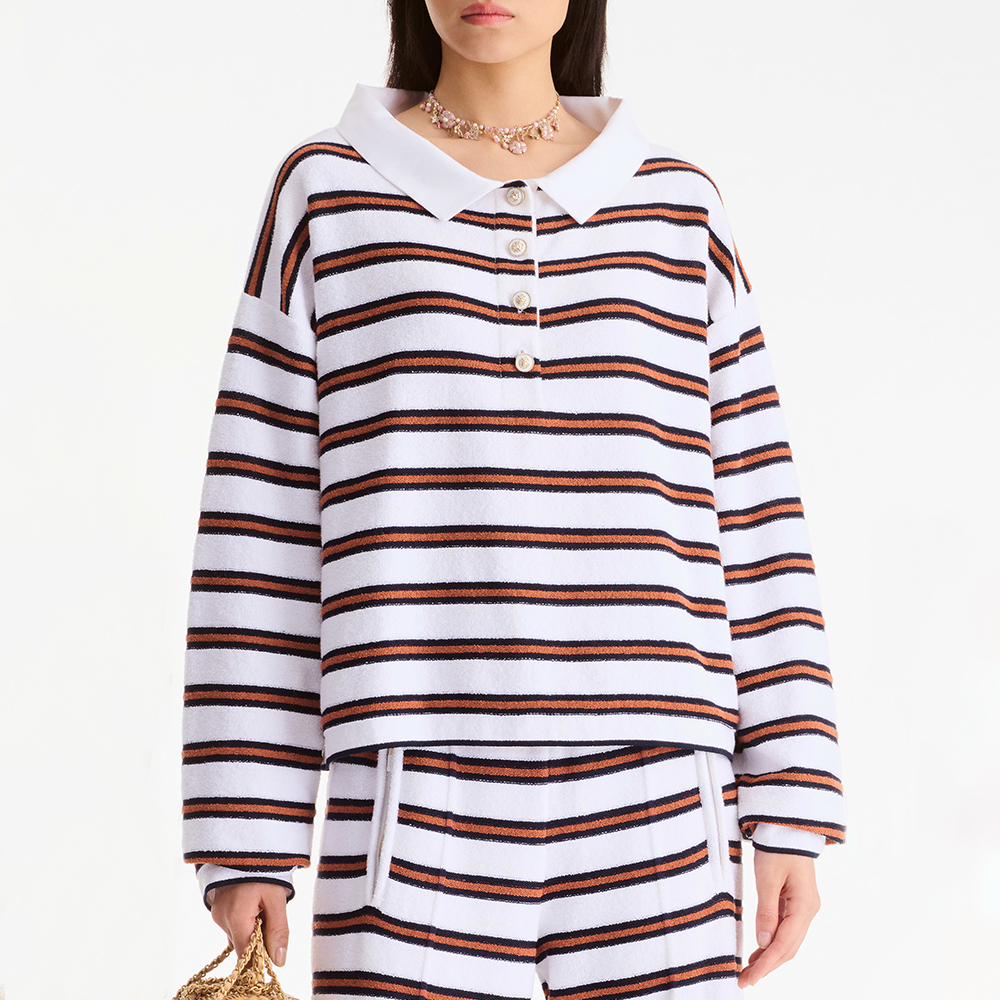 NIGO Chanel Pullover Cotton White Navy Blue Brown #nigo335730