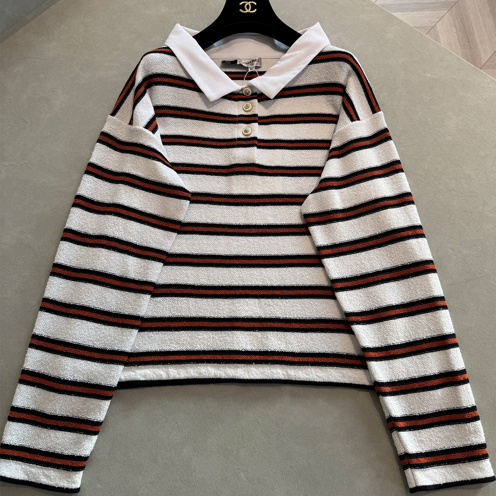 NIGO Chanel Pullover Cotton White Navy Blue Brown #nigo335730