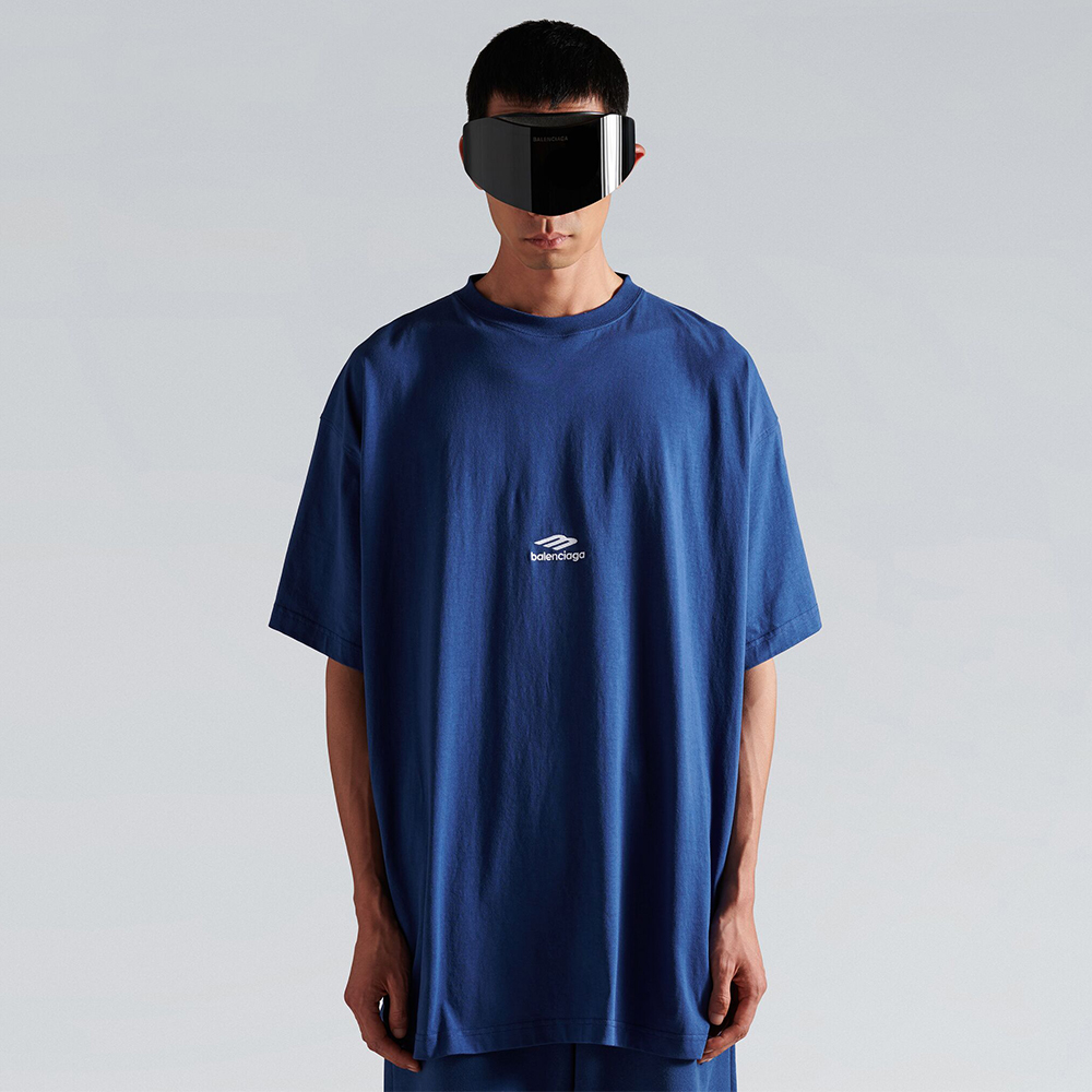 NIGO Balenciaga 3b Sports Icon Oversized T-shirt Light Marine Blue White #nigo335833