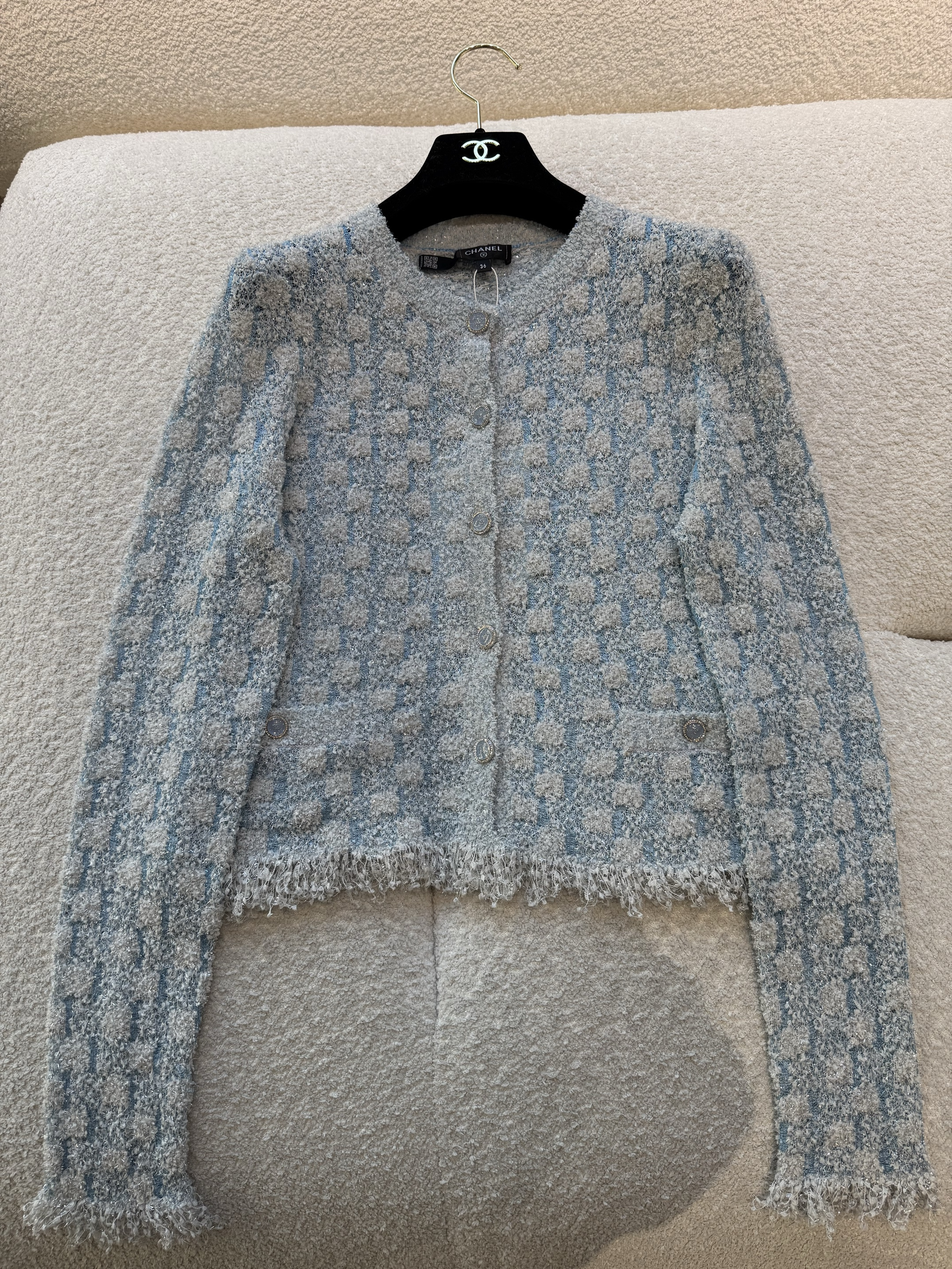 NIGO Chanel Tweed Cardigan Blue #nigo335858