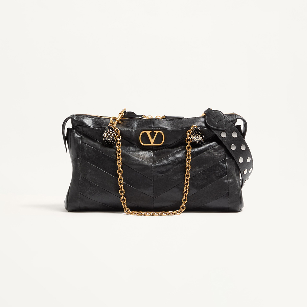 NIGO Valentino Garavani Panthea Shoulder Bag In Nappa Leather With Chevron Pattern #nigo333756
