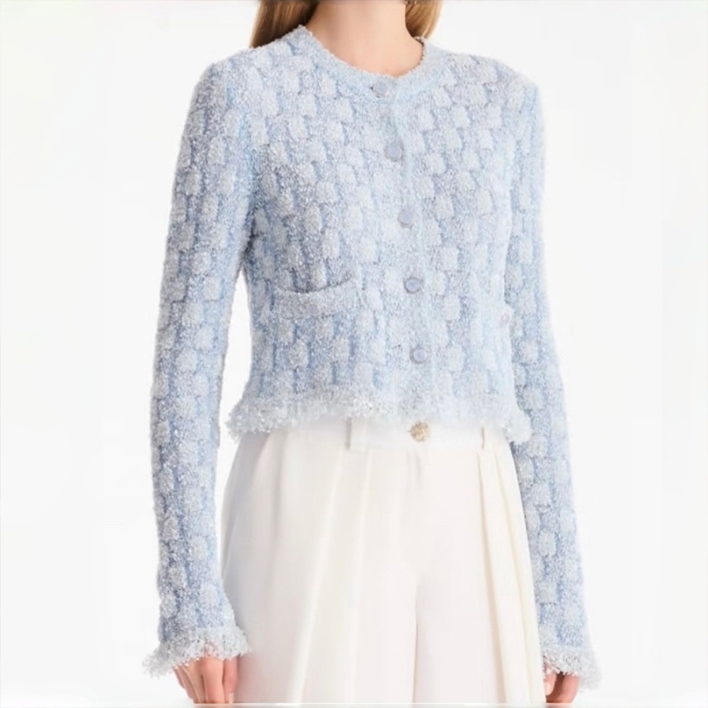 NIGO Chanel Tweed Cardigan Blue #nigo335858