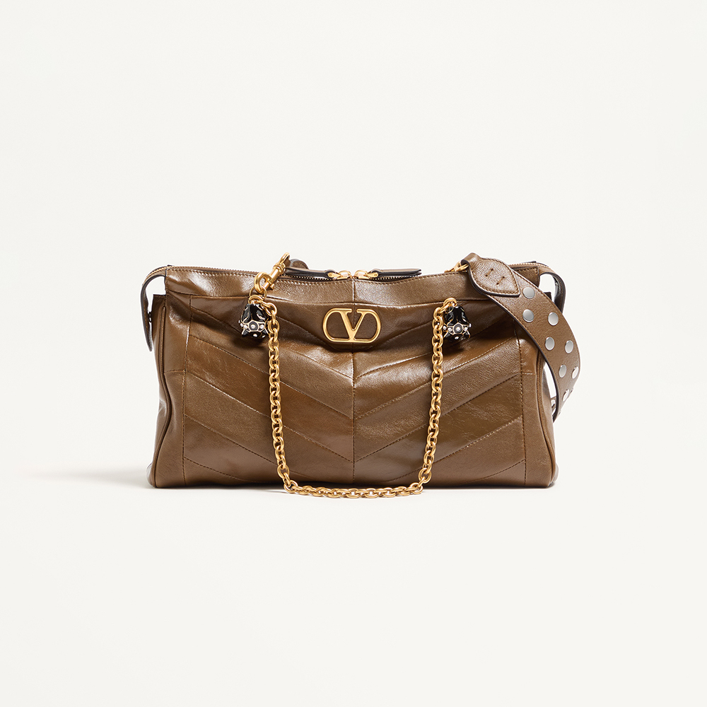 NIGO Valentino Garavani Panthea Shoulder Bag In Nappa Leather With Chevron Pattern #nigo333756