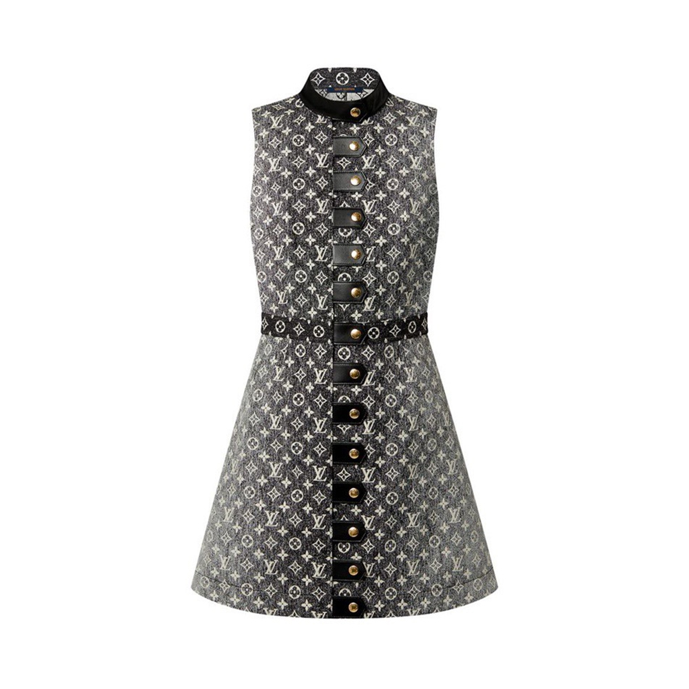 NIGO Louis Vuitton Monogram Denim Button Tab Dress #nigo335939