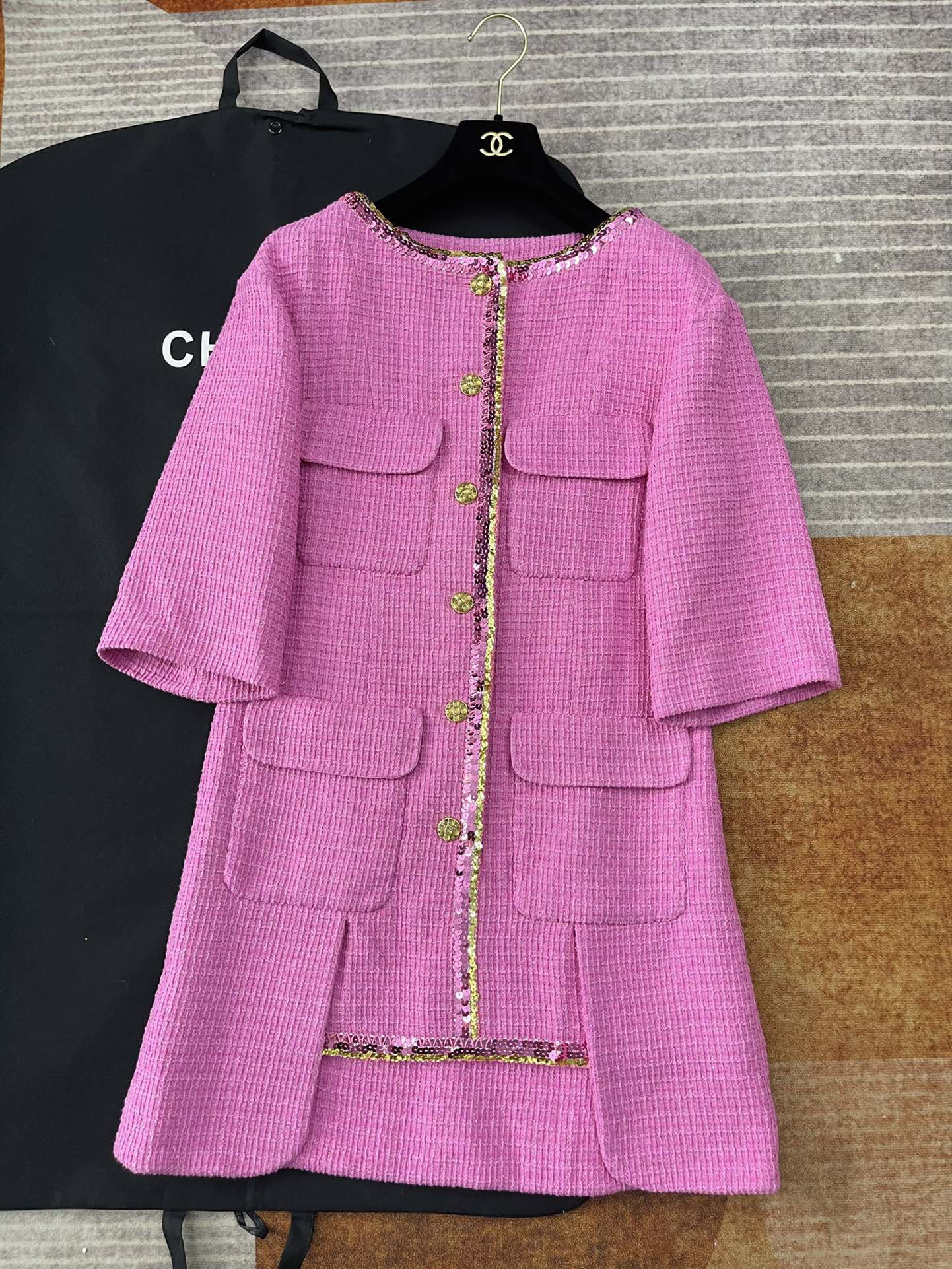 NIGO Chanel Tweed Pink Dress #nigo335878