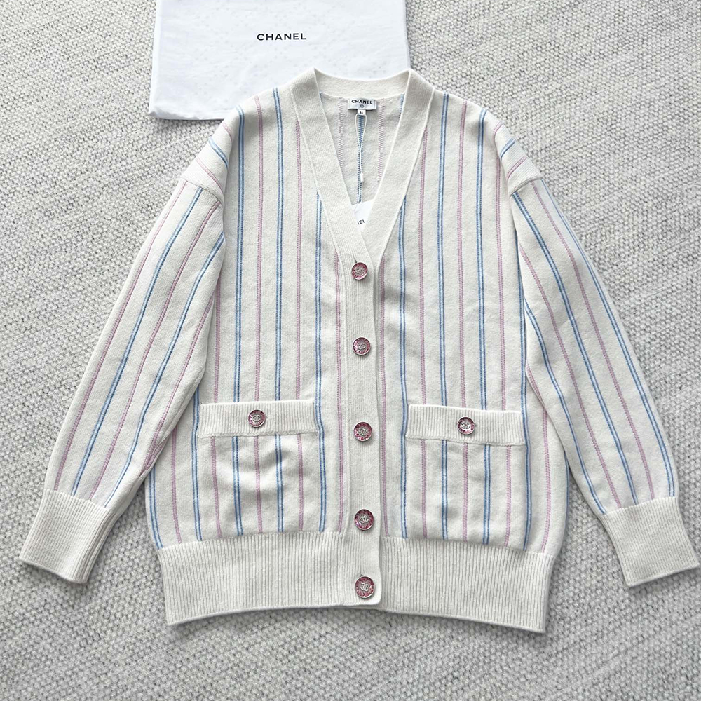 NIGO Chanel Striped Cashmere Cardigan #nigo335941