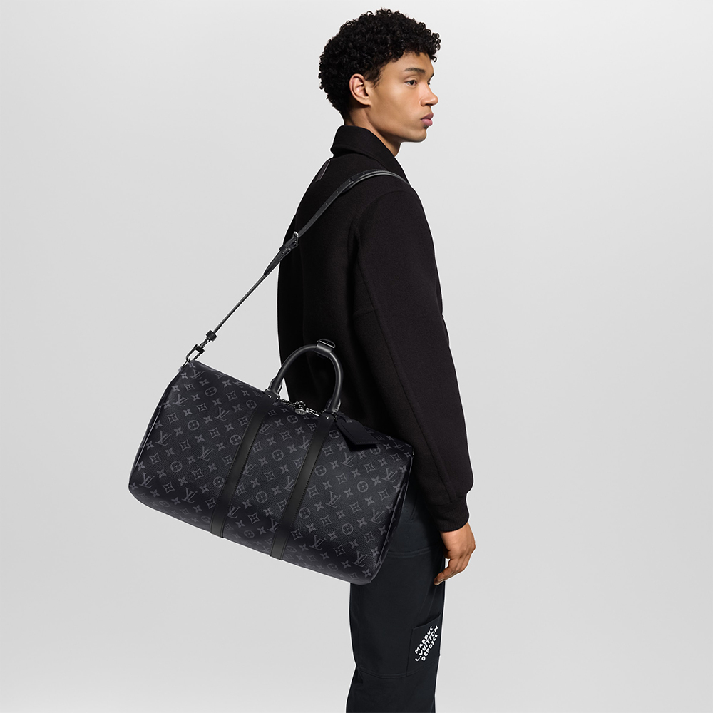 NIGO LOUIS VUITTON Keepall Bandoulière 45 Monogram Eclipse Travel M40569 #nigo335964