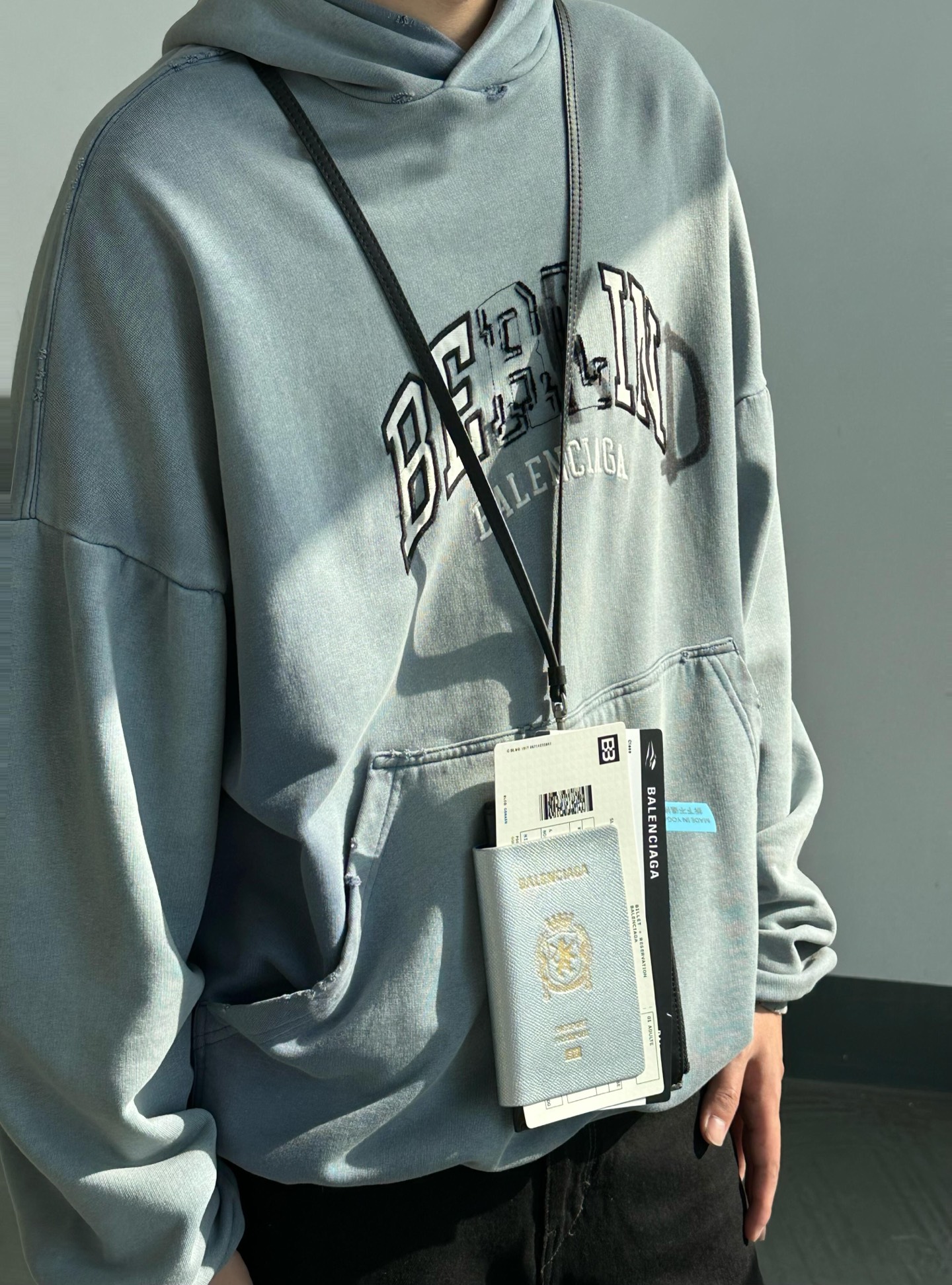 NIGO Balenciaga Men's Passport Long Wallet 1 Ticket in Passport Blue #nigo336008