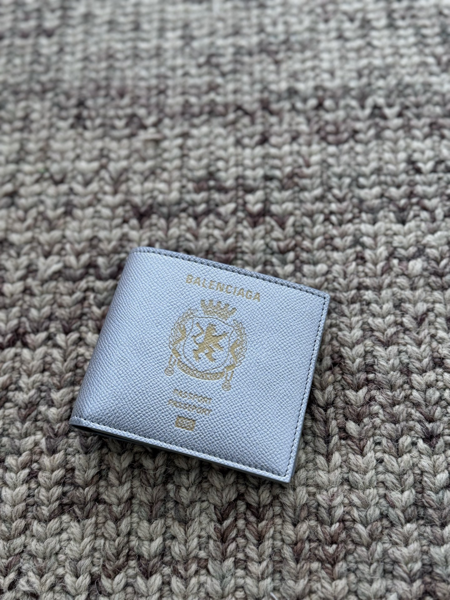 NIGO Balenciaga Men' Passport Square Folded Wallet in Silver #nigo336007