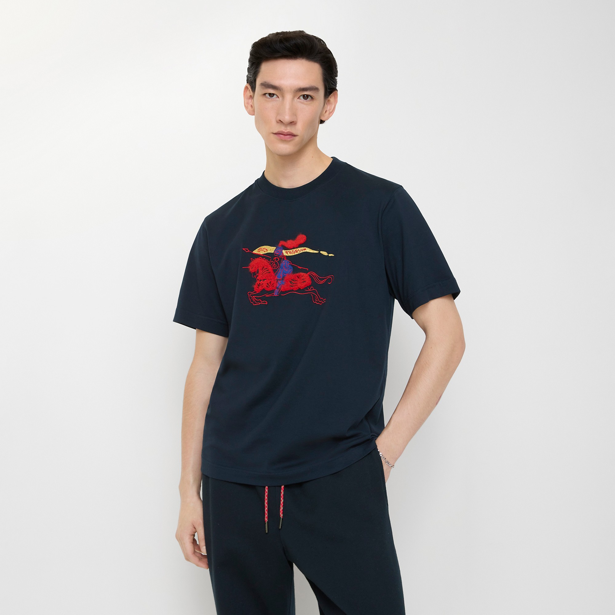 NIGO Burberry EKD Cotton T-shirt Navy #nigo336017