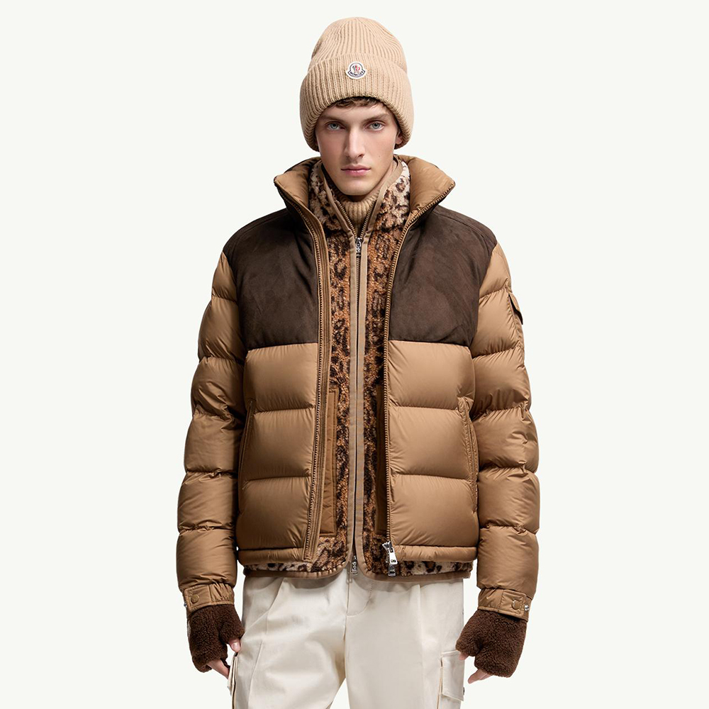 NIGO Moncler Beige Cheverny Suede Short Down Jacket Short Down Jackets #nigo335922