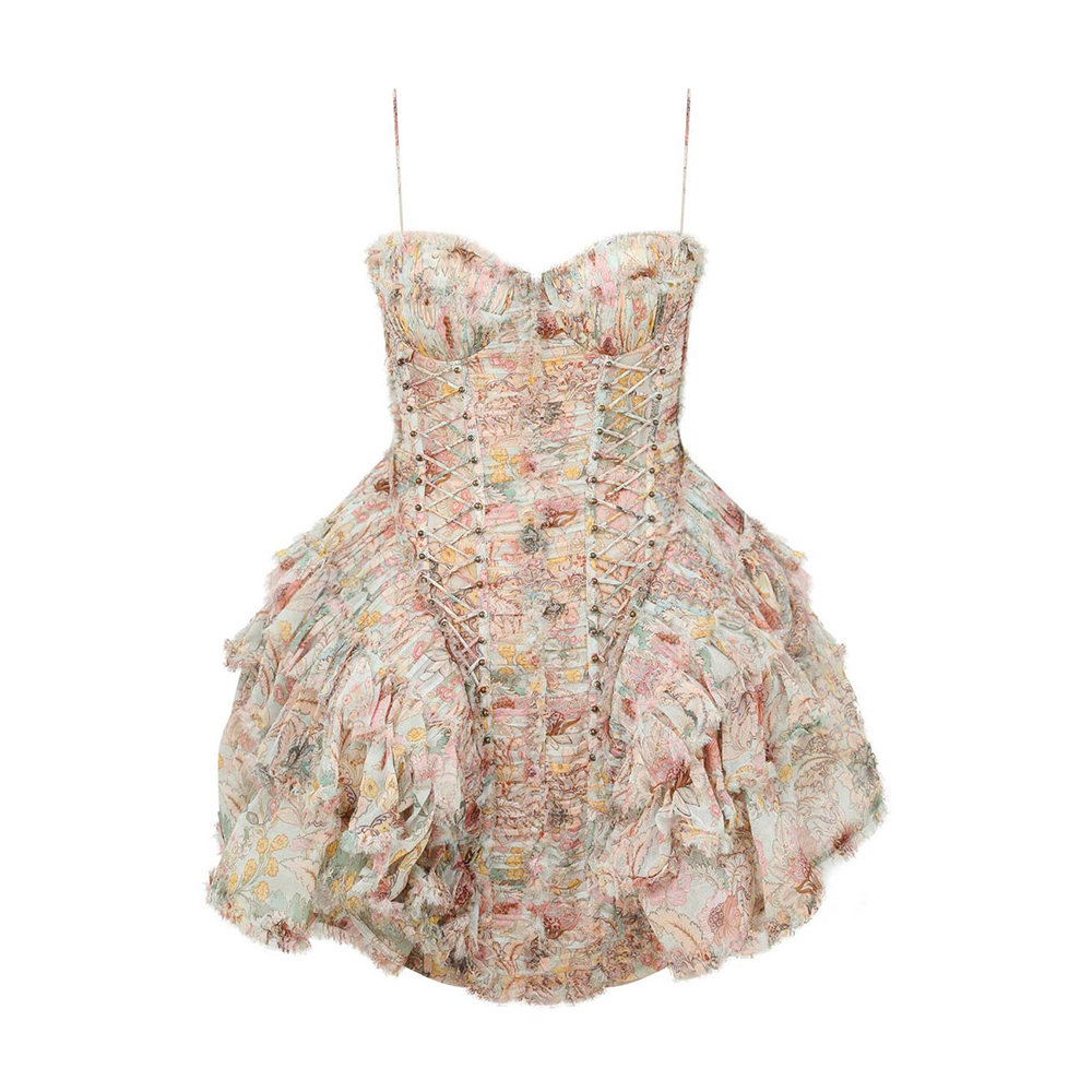 NIGO Zimmermann Rebellion Frayed Mini Dress Mint Floral #nigo336019