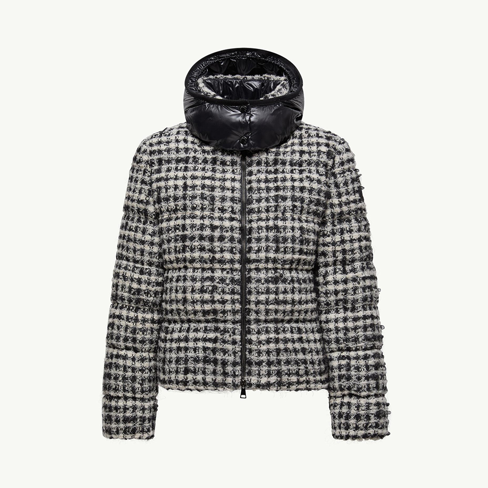 NIGO Moncler Andronne Tweed Hooded Short Down Jacket #nigo336204
