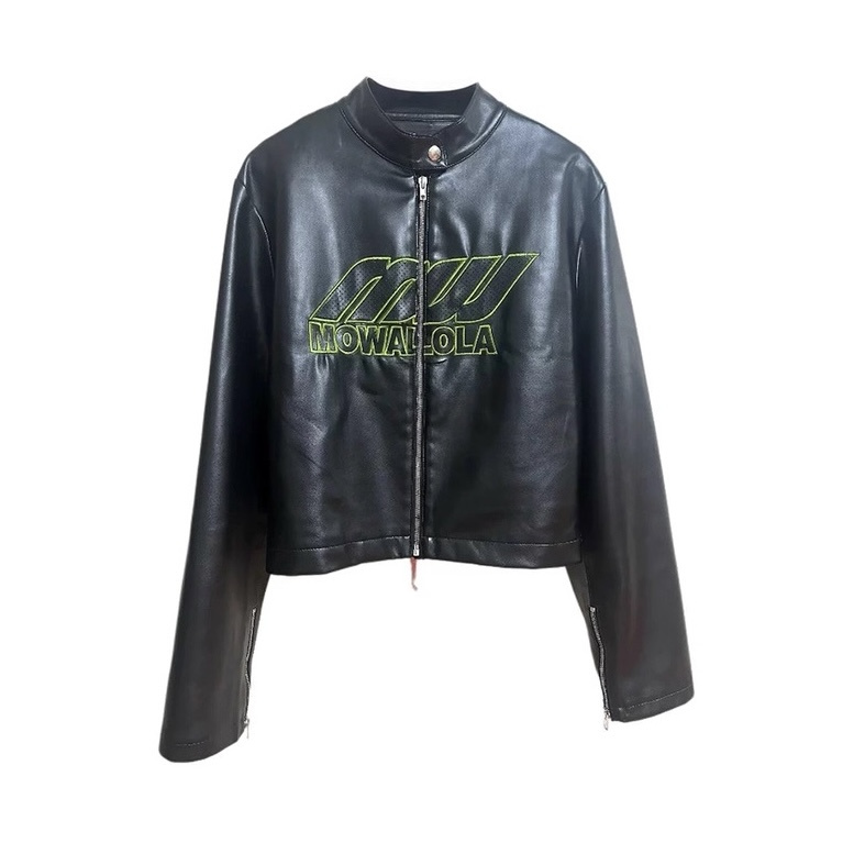 NIGO Mowalola Perforated Leather Biker Jacket #nigo336556