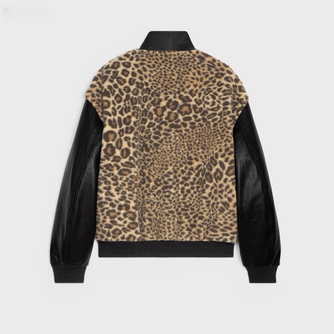 NIGO Celine Crystal-Embellished Leopard-Print Bomber Jacket #nigo336558