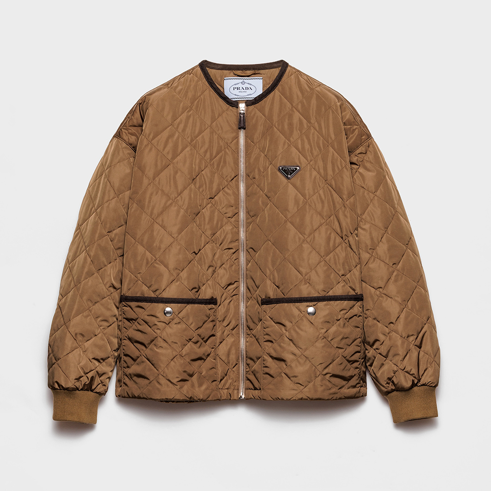 Prada Cork Beige Quilted Light Re-nylon Jacket #nigo326852